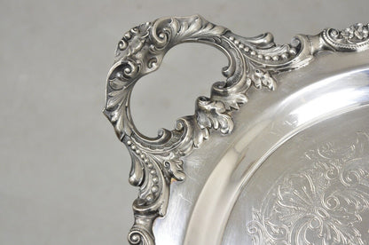 Vintage Baroque by Wallace Oval Silver Plated Victorian Serving Platter Tray