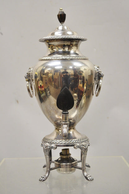 Silver Plated Samovar Coffee Tea Urn Regency Lions By International Silver Co.