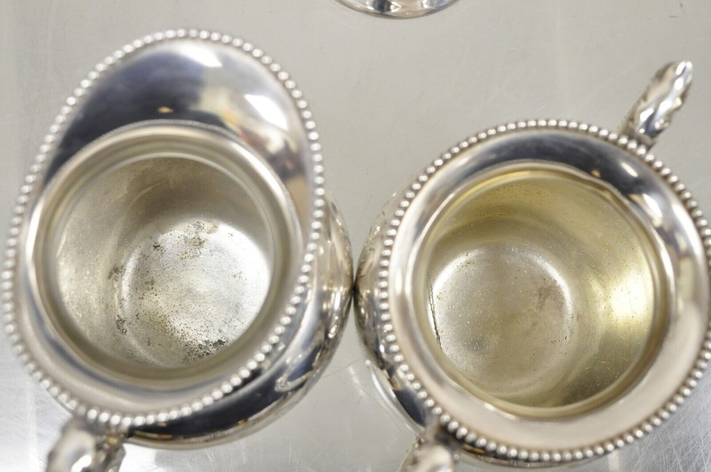 Antique Manhattan Silver Plate Co Silver Plated Tea Serving Set - 4pc Set