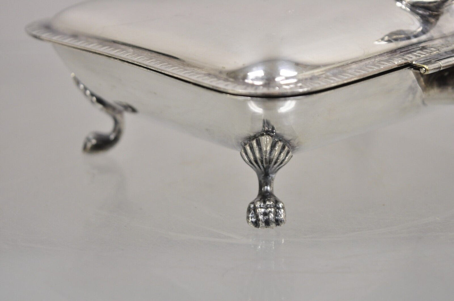 Vintage English Victorian Silver Plated Silent Butler Crumb Catcher