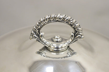 Vintage WMA Rogers Victorian Style Round Silver Plated Covered Casserole Dish