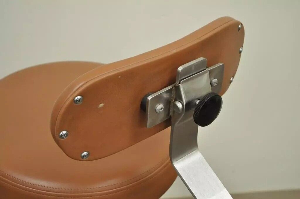 Vintage Mid Century Industrial Modern Adjustable Dental Dentist Chair Stool Seat