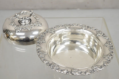 Vintage Paul Revere Silver Co Round Silver Plated Covered Vegetable Serving Dish