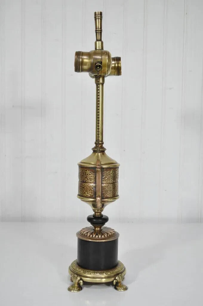 Vintage French Empire Style Small Bronze Urn Form Boudoir Vanity Table Lamp