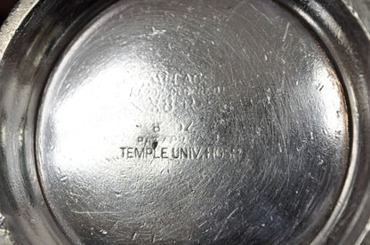 Vintage Temple Univ. Hosp. Small Silver Plated Coffee Creamer Pot By Wallace