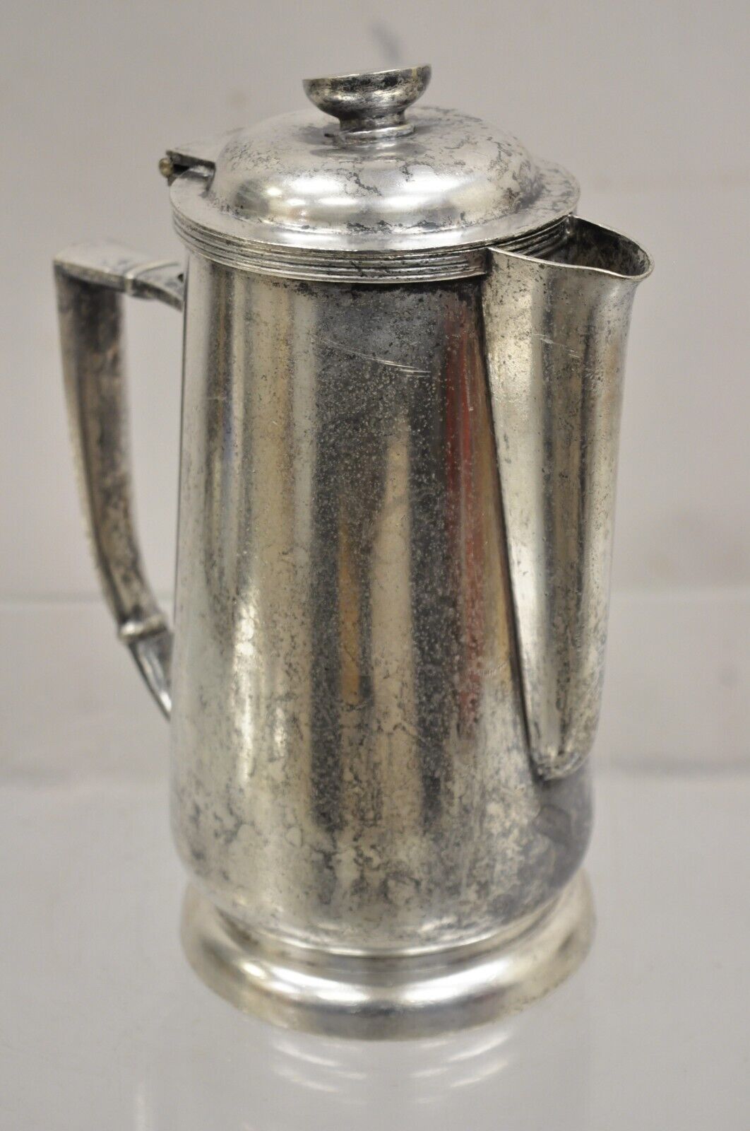 Vintage Hilton Hotel Art Deco Nakazato Japan Silver Plated Coffee Pot