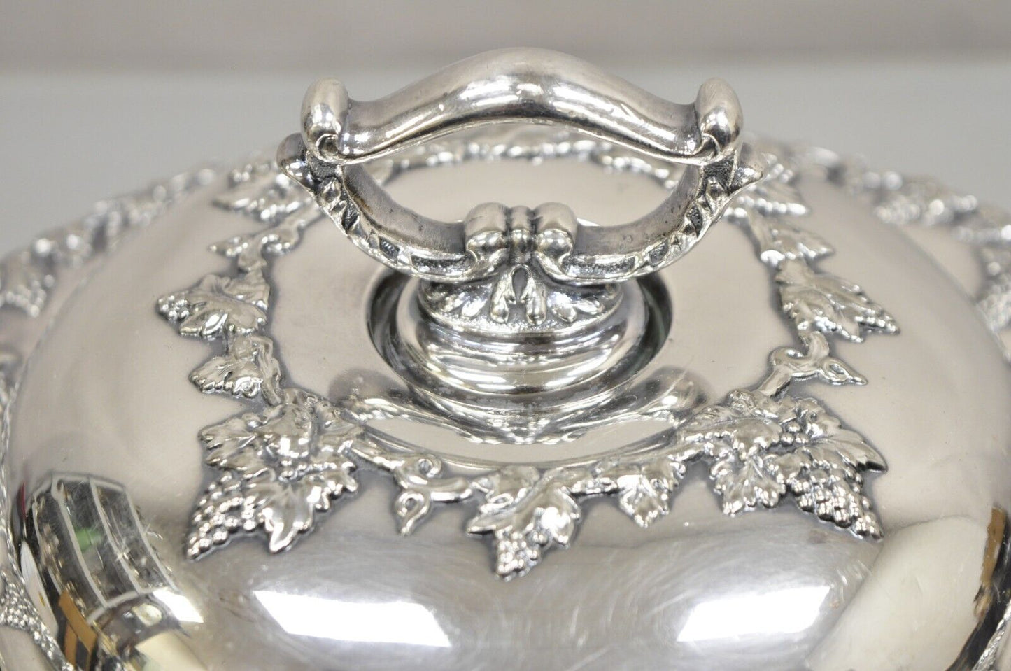 Vintage Paul Revere Silver Co Round Silver Plated Covered Vegetable Serving Dish