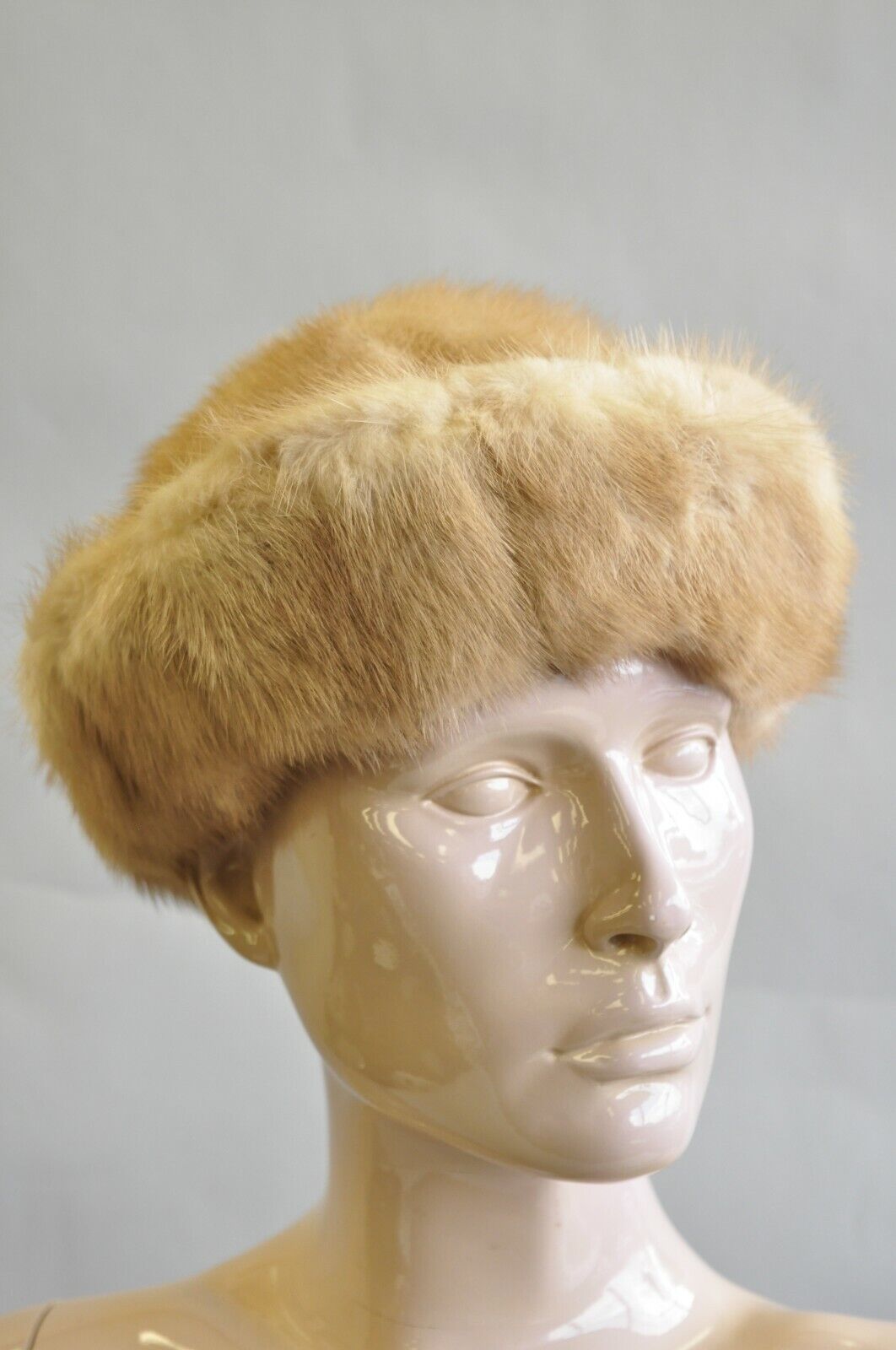 Vintage Brown Fox Fur Women's Church Derby Winter Hat