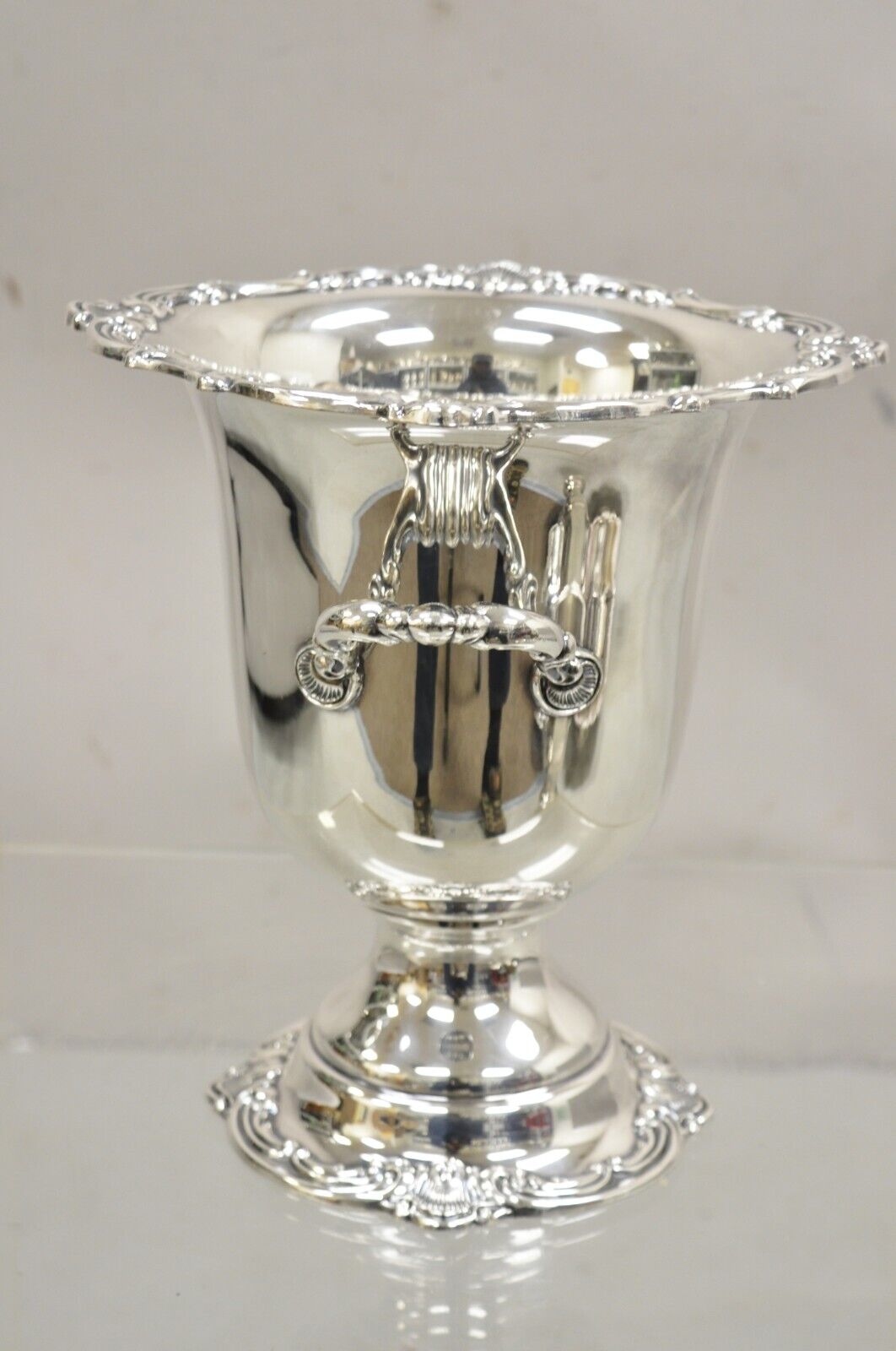 Victorian Style Silver Plated Footed Trophy Cup Champagne Chiller Ice Bucket
