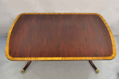 Ethan Allen 18th Century Collection Banded Mahogany Dining Room Table w 2 Leaves