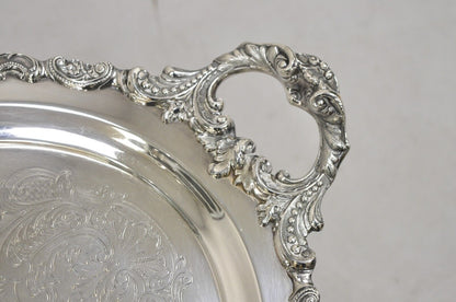 Vintage Baroque by Wallace 294F Oval Silver Plated Serving Platter Tray