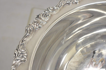 Vintage Sheridan Victorian Style Silver Plated Footed Punch Bowl Engraved