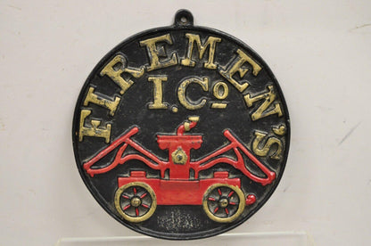 Vintage Virginia Metal Crafters "Firemen's Insurance Co" Cast Iron Sign Plaque