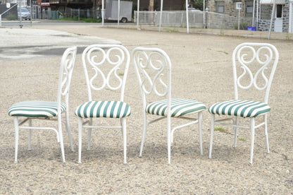 Vintage Metal Thonet Bentwood Austrian Style Bistro Dining Chairs - Set of 4