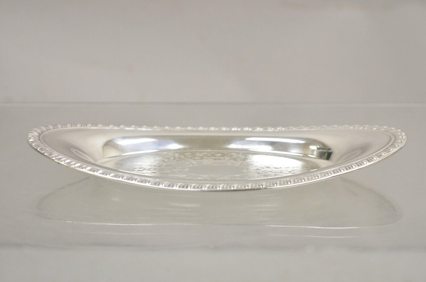 Vintage Eton Victorian Style Small Oval Silver Plated Trinket Dish