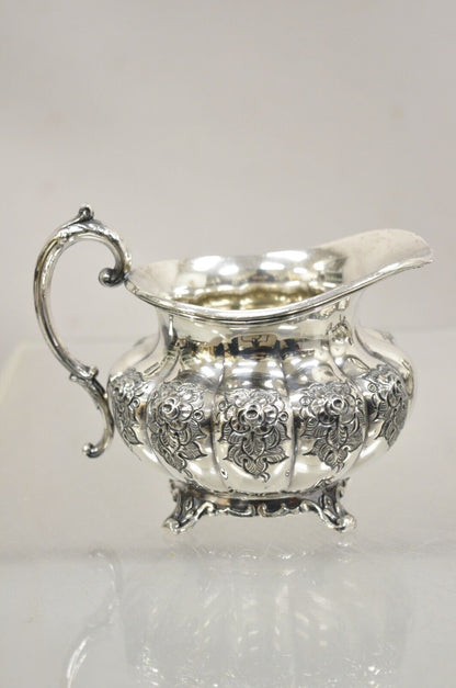 Vintage Victorian 1881 Rogers Canada Silver Plated Sugar Bowl and Creamer Set