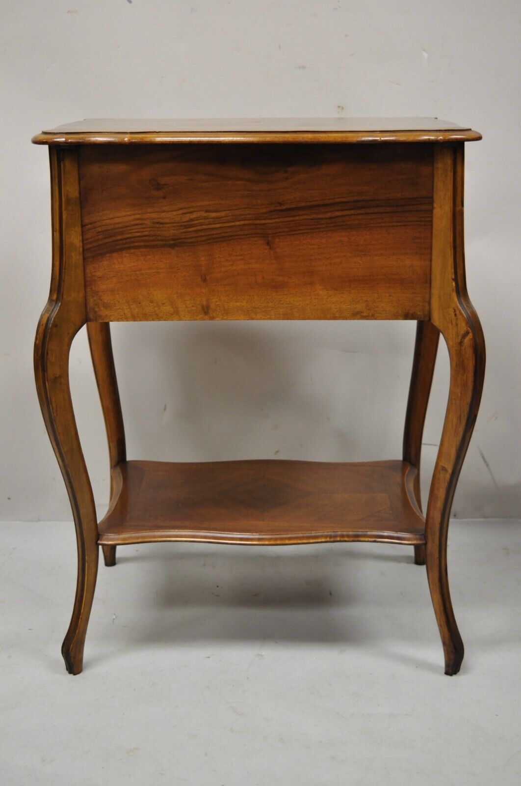 Antique French Louis XV Style Mahogany Sewing Stand Nightstand with Lift Top