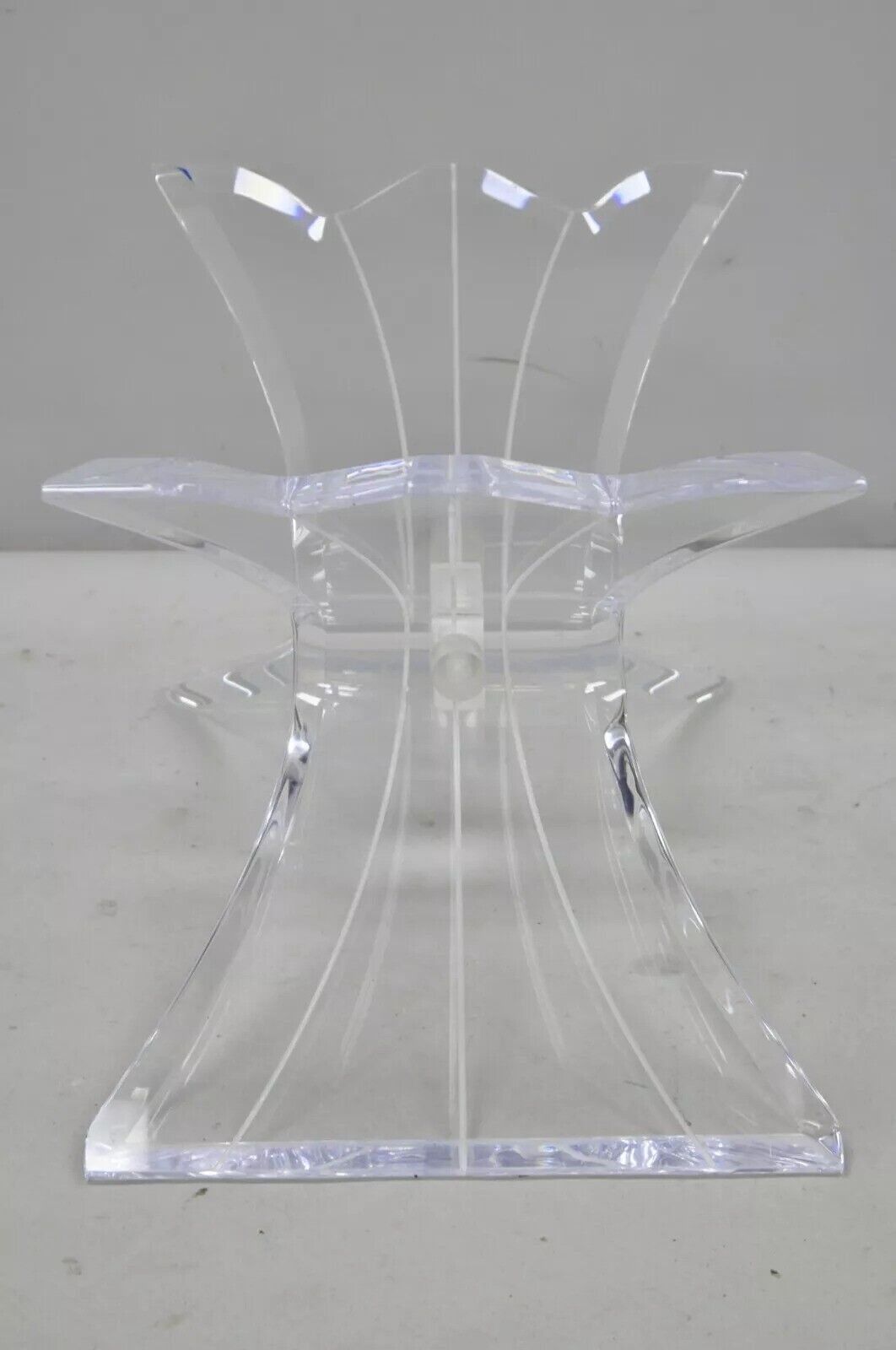 Vintage Mid Century Modern Lucite Butterfly Lion in Frost Coffee Table Base