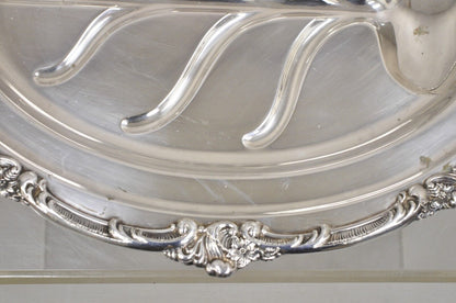 Vintage Gorham YC1620 Oval Silver Plated Meat Cutlery Serving Platter Tray