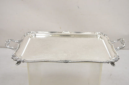 Vintage Sheffield Victorian Ornate Silver Plated Serving Platter Tray