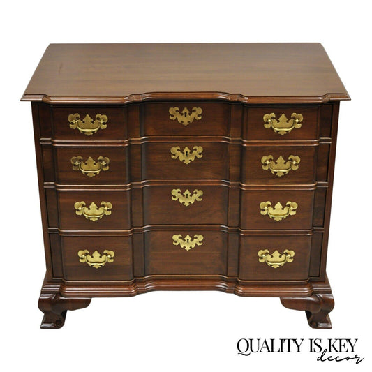 Ethan Allen Georgian Court Cherry Wood 4 Drawer Bachelor Chest of Drawers