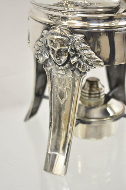 Gorham Co Figural Silver Plated Art Deco Ball Form Samovar Hot Water Dispenser