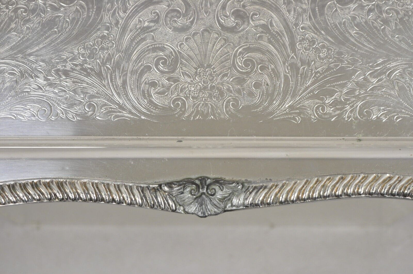 Vintage Sheffield Victorian Ornate Silver Plated Serving Platter Tray