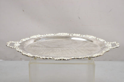 Vintage Towle Large Ornate Victorian Oval Silver Plated Serving Platter Tray