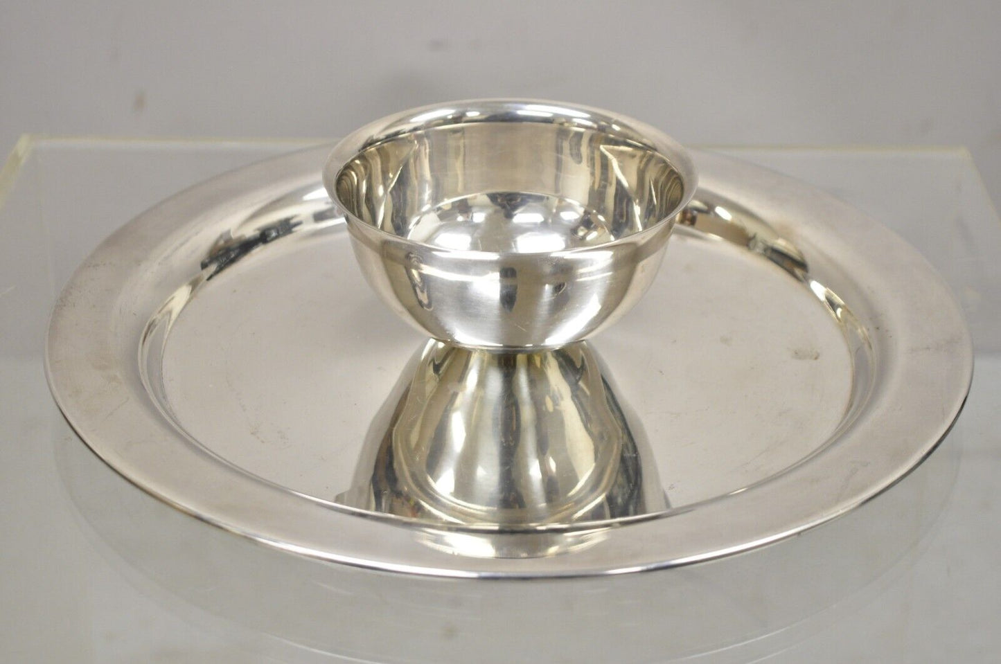 Vintage WMA Rogers Regency Silver Plate Shrimp Cocktail Serving Dish Platter