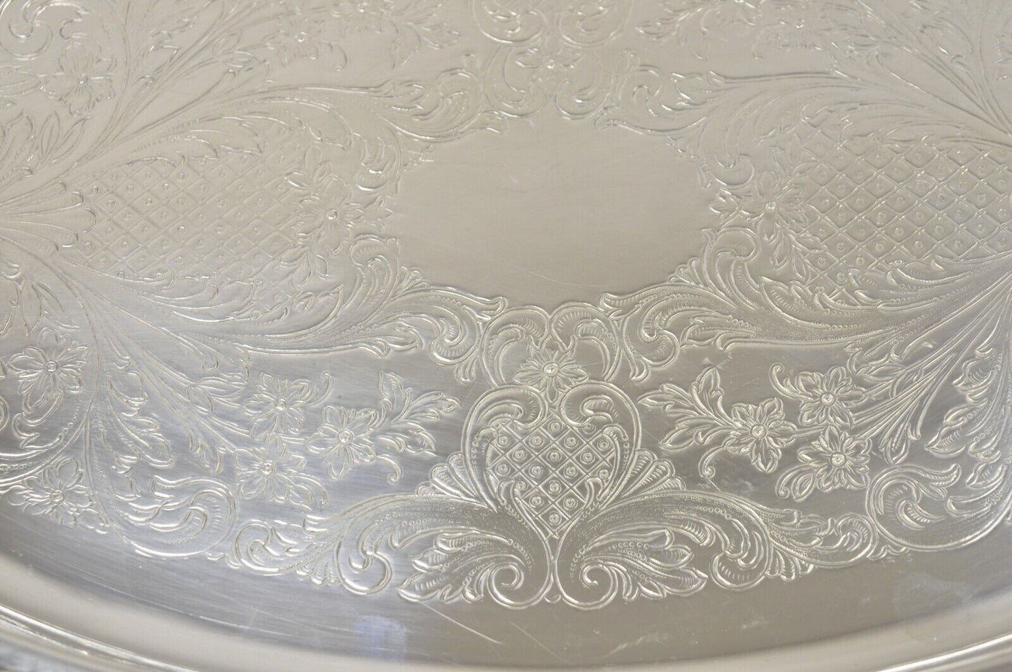 Vintage Sheridan Victorian Silver Plated Oval Deep Serving Platter Dish