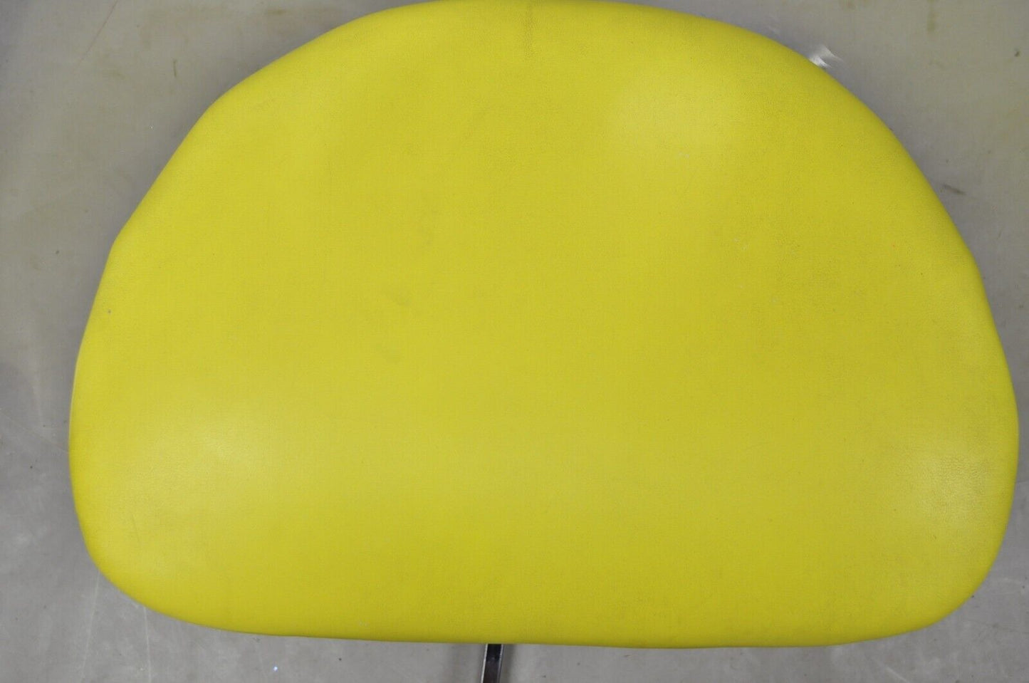 Vtg Jansko Clear Sculpted Lucite Mid Century Modern Yellow Vinyl Swivel Chair