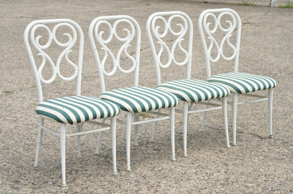 Vintage Metal Thonet Bentwood Austrian Style Bistro Dining Chairs - Set of 4