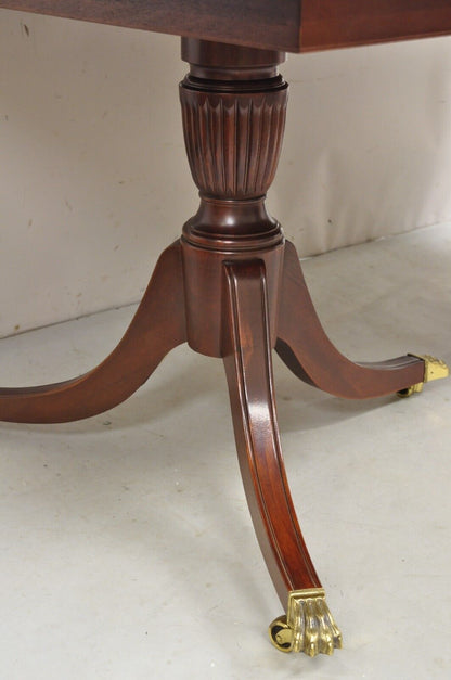 Ethan Allen 18th Century Collection Banded Mahogany Dining Room Table w 2 Leaves