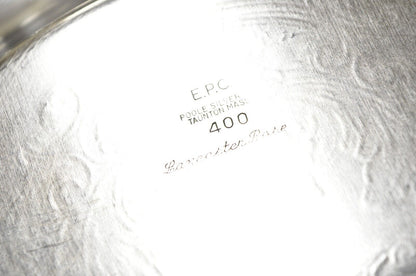 EPCA Poole Silver Co 400 Lancaster Rose Lrg Silver Plate Serving Platter Tray B