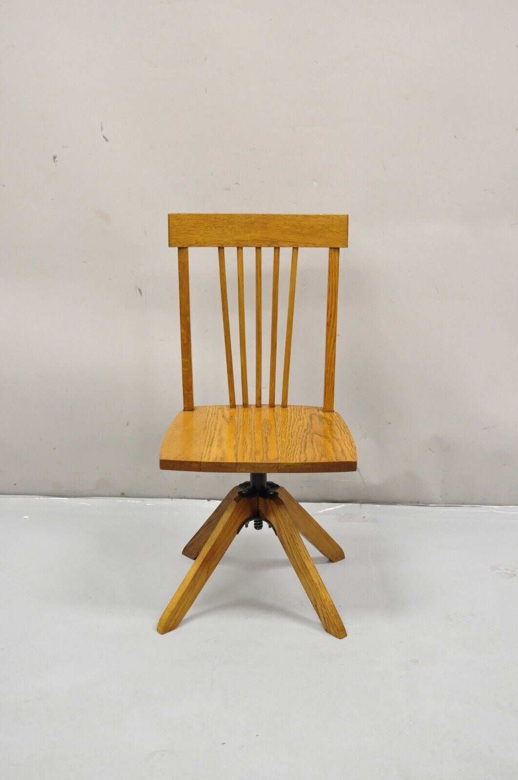 Vintage Mission Arts & Crafts Oak Wood Child’s School Desk Chair