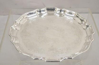 Vintage Sheffield Silver Co. USA Victorian Silver Plated Scalloped Platter Tray