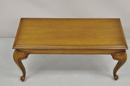 Vintage French Country Provincial Mahogany Wood Lift Top Storage Piano Bench