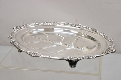 Vintage Gorham YC1620 Oval Silver Plated Meat Cutlery Serving Platter Tray