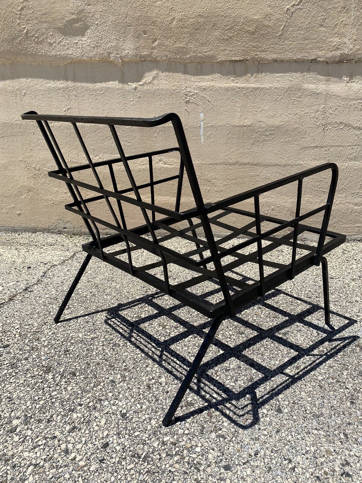 Mid Century Modern Iron Arthur Umanoff Adrian Pearsall Style Club Lounge Chair