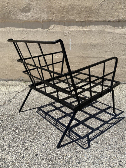 Mid Century Modern Iron Arthur Umanoff Adrian Pearsall Style Club Lounge Chair