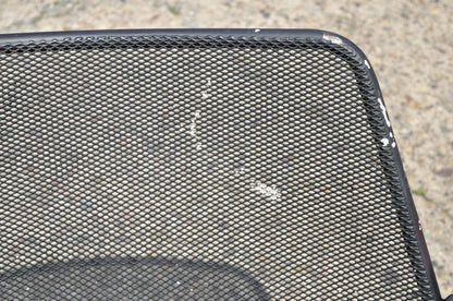 Vintage Metal Mesh Perforated Wide Seat Modern Patio Garden Lounge Chair