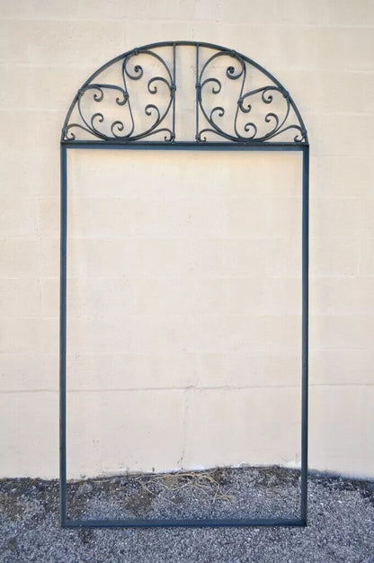 Vintage Wrought Iron Arch Top 90" Full Length Floor Mirror Frame Garden Element