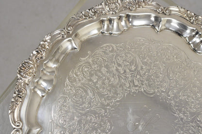 Vintage EPCA Silverplate by Poole 3216 Round Platter Tray - Engraved