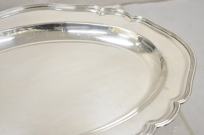 Vintage Wyler NY English Edwardian Silver Plated Oval Deep Serving Platter Tray