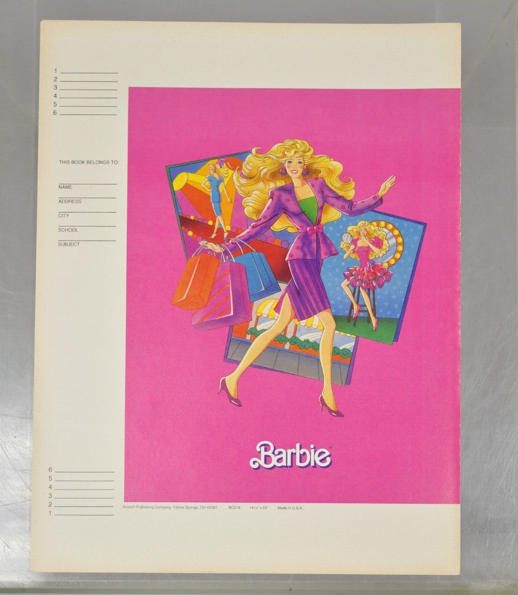 Vintage 1989 Barbie Mattel Original Pink Paper Book Covers NOS - Many Available