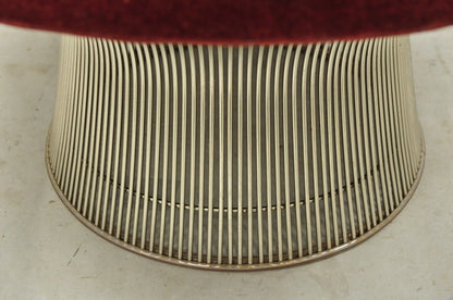 Vintage Warren Platner for Knoll 32" Round Chrome Base Ottoman Mushroom Stool