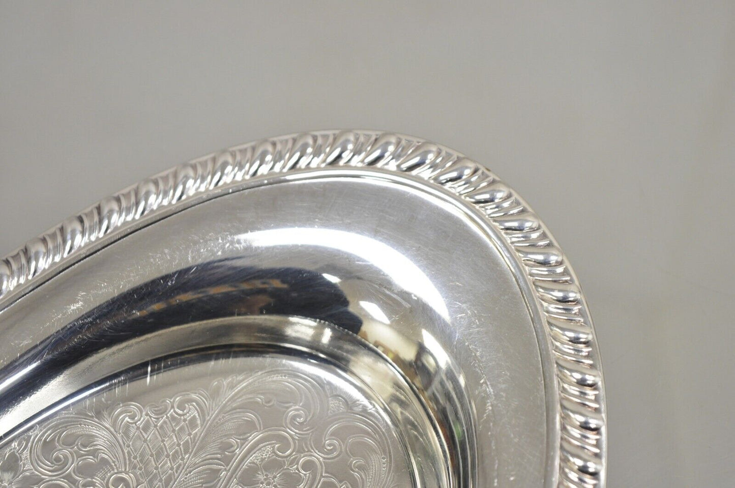 Vintage Eton Victorian Style Small Oval Silver Plated Trinket Dish