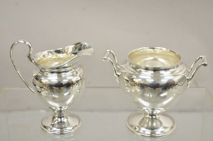 LBS Co. 1849 English Edwardian Style Silver Plated Tea Coffee Set - 4 Pc Set