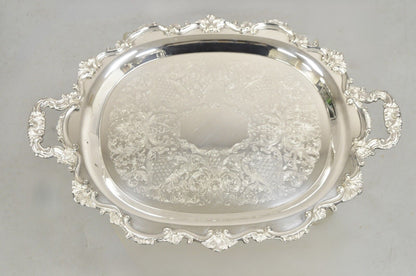EPCA Bristol Silverplate by Poole 145 Silver Plated Victorian Style Serving Tray