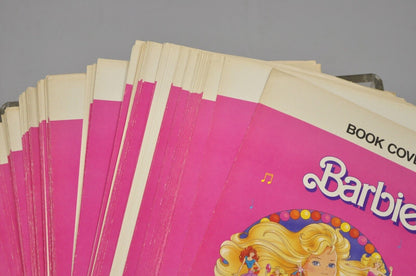 Vintage 1989 Barbie Mattel Original Pink Paper Book Covers NOS - Many Available